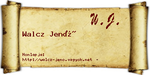 Walcz Jenő névjegykártya
