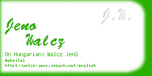 jeno walcz business card